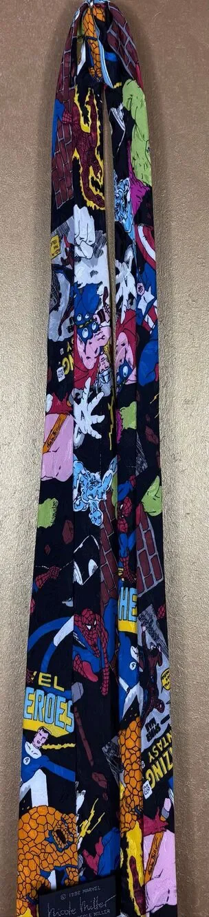 Nicole Miller Marvel superhero multi character tie